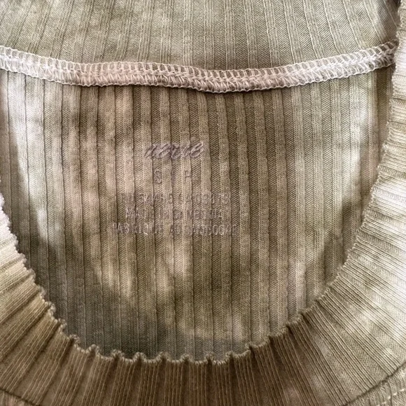 Aerie Green Tie-Dye Ribbed Tank Top - Picture 5 of 5
